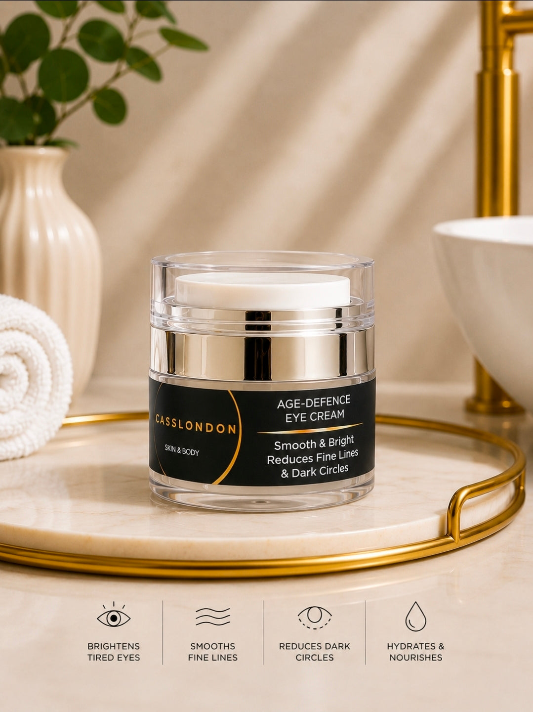 AGE DEFENCE EYE CREAM Smooth &bright, Reduces fine lines & Dark Circles