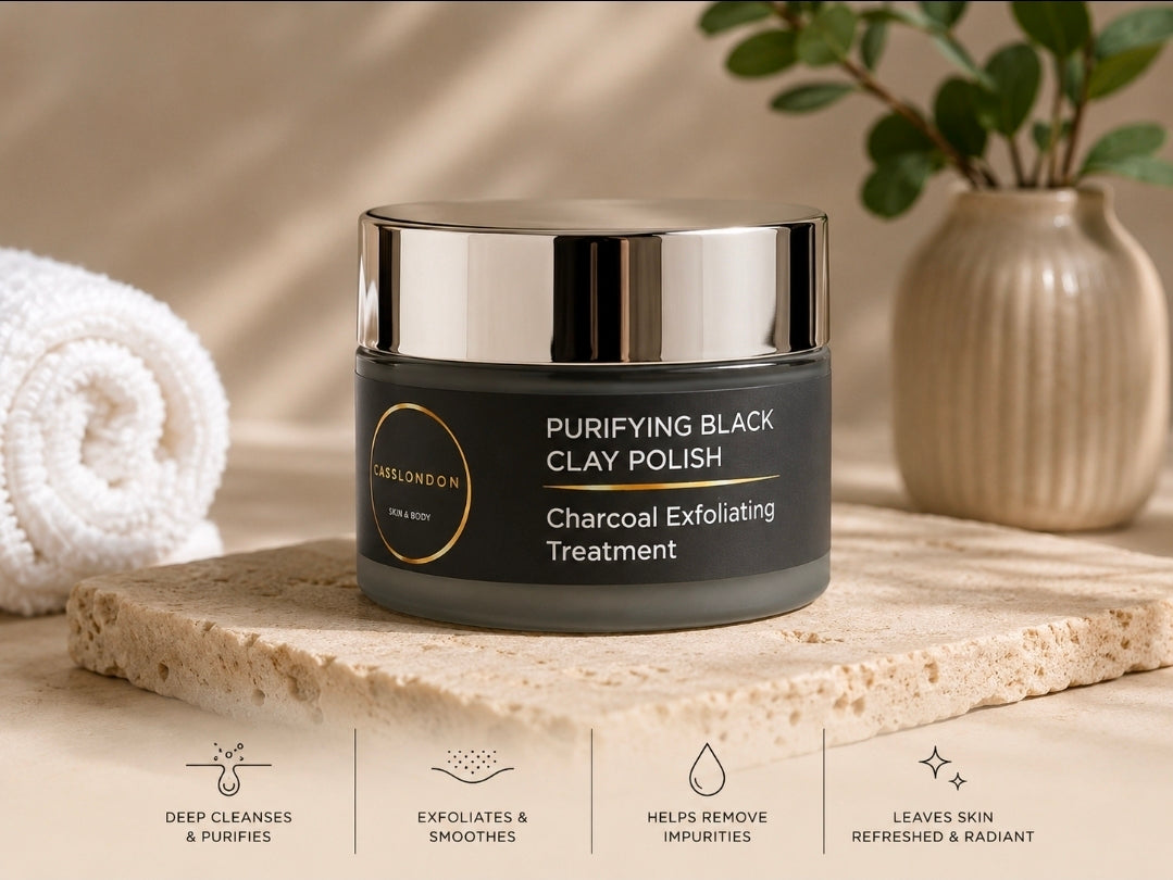 PURIFYING BLACK CLAY POLISH – Charcoal Exfoliating Treatment
