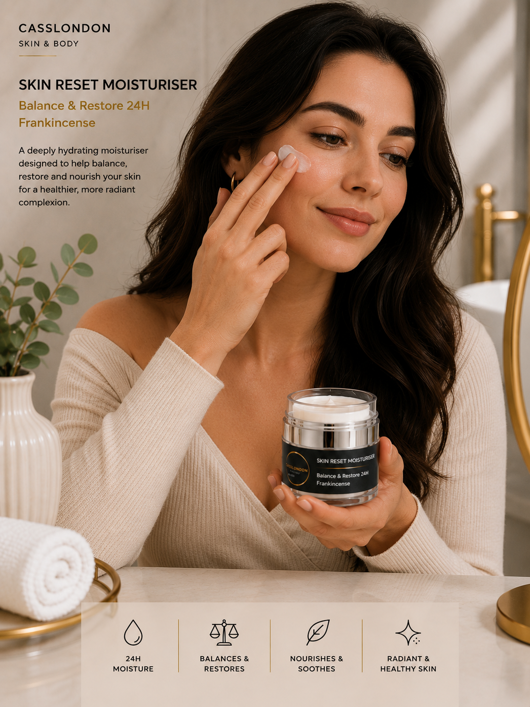 SKIN RESET MOISTURISER Balance & Restore 24H Frankincense